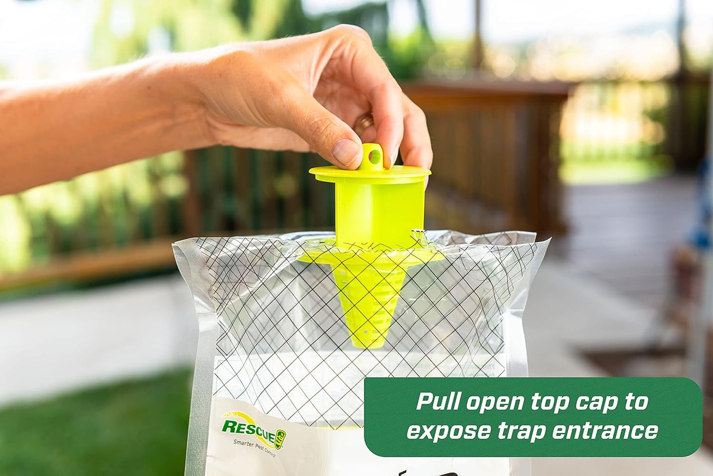 RESCUE Big Bag Fly Trap Disposable Outdoor Use 3 Traps