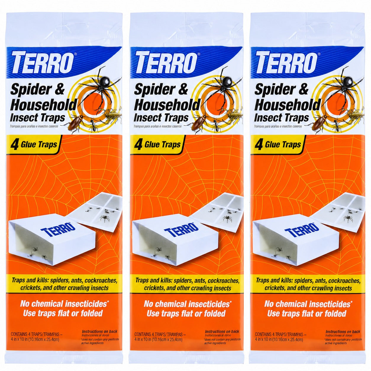 Terro Spider and Household Insect Traps Pack of 3 12 Traps