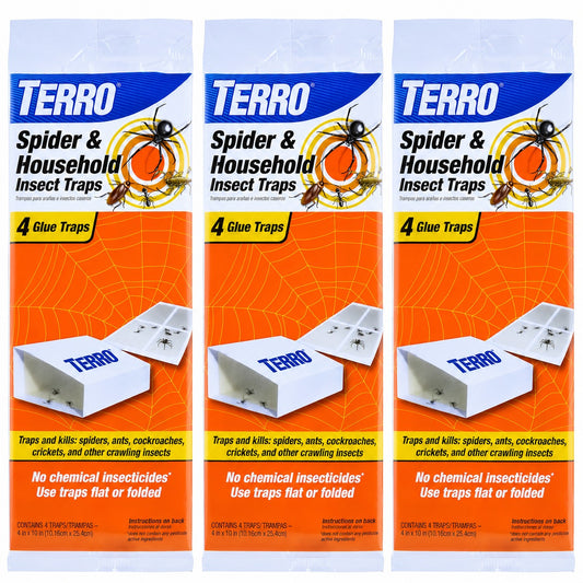 Terro Spider and Household Insect Traps Pack of 3 12 Traps
